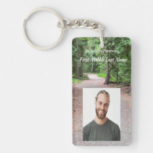 Memorial Photo Trail Path Walk Hike Forest Key Ring