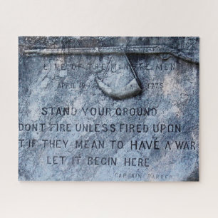 Memorial Plague Lexington Massachusetts Jigsaw Puzzle