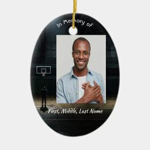 Memorial Pocket Card Basketball Game Ceramic Tree Decoration