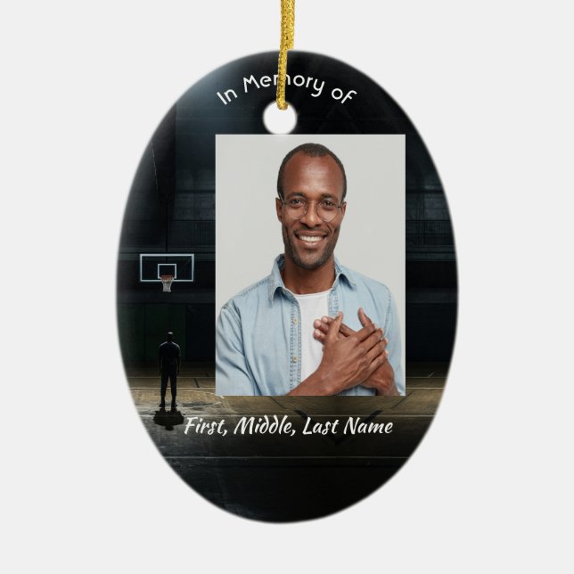  Memorial Pocket Card Basketball Game Ceramic Tree Decoration (Front)