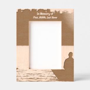 Memorial Pocket Card Fishing Fisherman Etched Frames