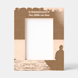 Memorial Pocket Card Fishing Fisherman Etched Frames