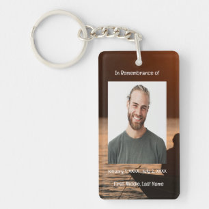 Memorial Pocket Card Fishing Fisherman Key Ring