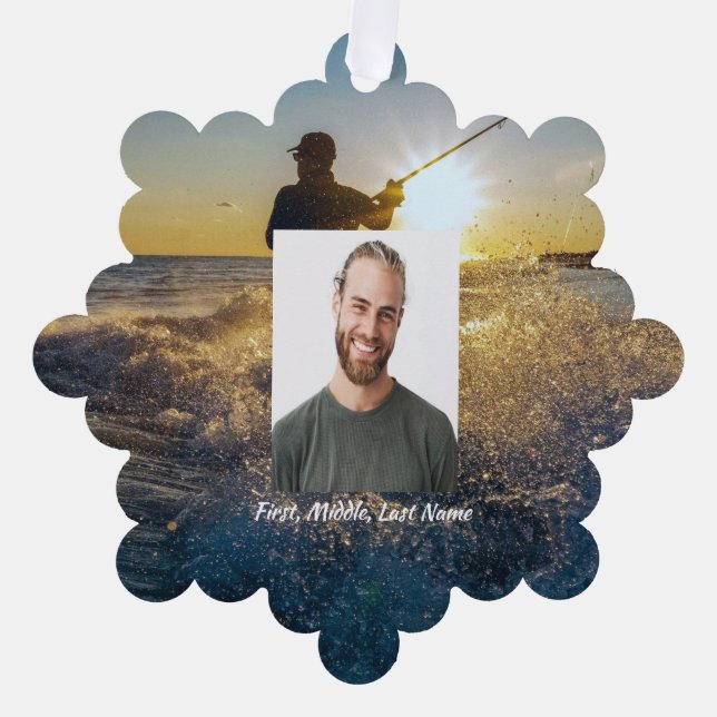 Memorial Pocket Card Ocean Fly Fishing Fisherman (Front)