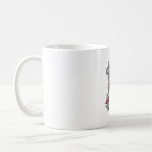 Memorial Poppy Flag Cross Vintage Engraving Vector Coffee Mug