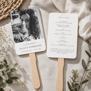 Memorial Program Hand Fan Photo Order of Service