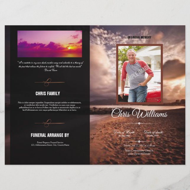 Memorial Program Template (Front)