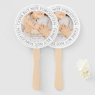 Memorial Quote Classic Elegant Chic Photo Keepsake Hand Fan