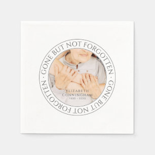 Memorial Quote Classic Elegant Chic Photo Keepsake Napkin