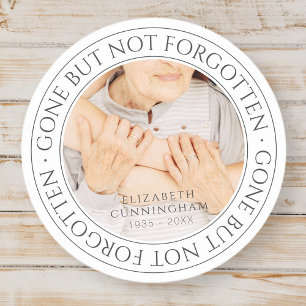 Memorial Quote Classic Elegant Chic Photo Keepsake Round Sticker