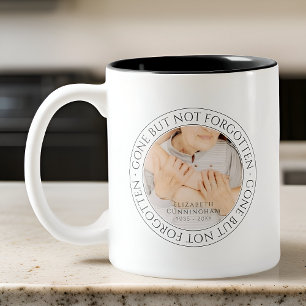 Memorial Quote Classic Elegant Chic Photo Keepsake Two-Tone Coffee Mug