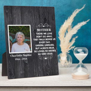 memorial quote for mum Custom Photo and name Plaque