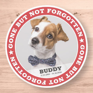Memorial Quote Modern Pet Photo Sympathy Classic Round Sticker
