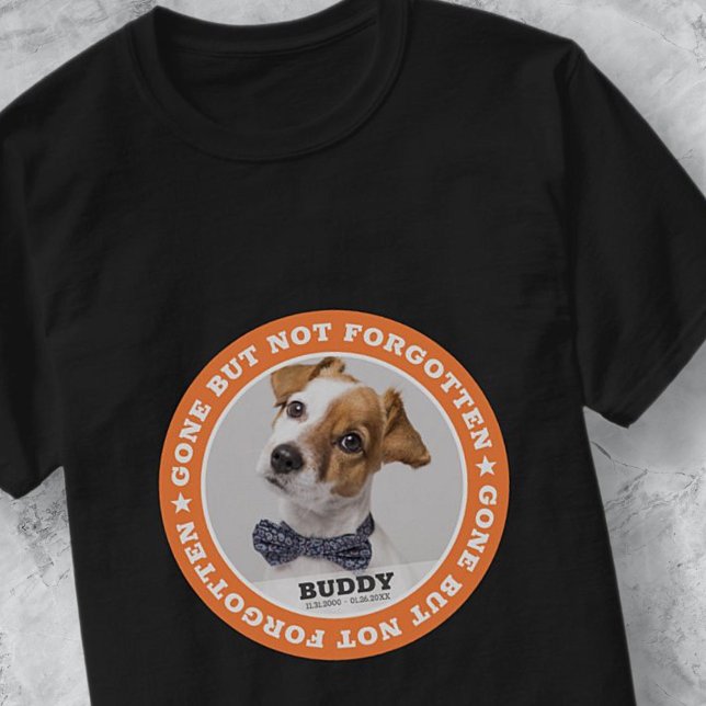 Memorial Quote Modern Pet Photo Sympathy Keepsake T-Shirt (Creator Uploaded)