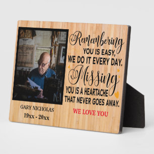 Memorial Quotes For Loved Ones Personalised Photo Plaque