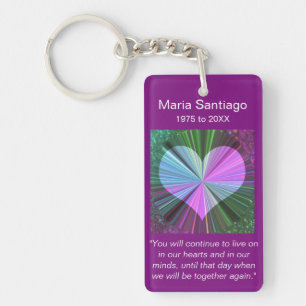 Memorial   Rainbow Heart Key Ring