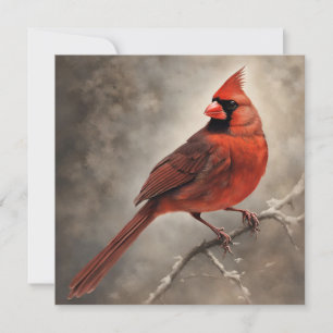 Memorial Red Cardinal Remembrance Sympathy Card