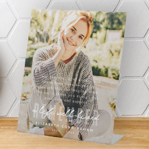 Memorial Remember Modern Simple Elegant Photo Pedestal Sign