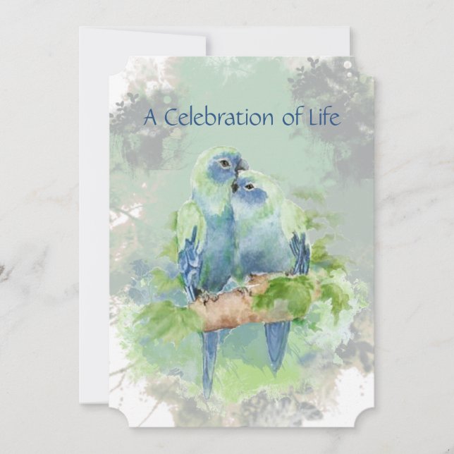 Memorial Remembrance Celebration of Life  Couple Invitation (Front)