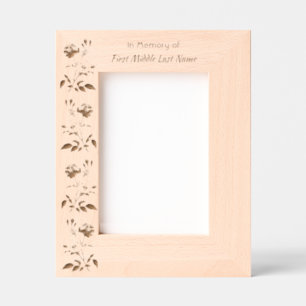 Memorial Remembrance Keepsake Roses Garden Flowers Etched Frames