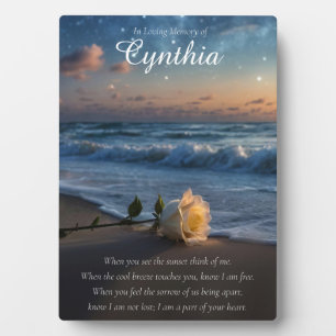 Memorial Remembrance Tribute Custom Name Beach Plaque