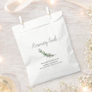 Memorial Rosemary Seed Funeral  Favour Bags
