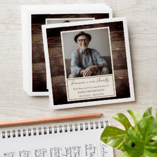 Memorial Rusitc Wood Photo Funeral Seeds Envelope