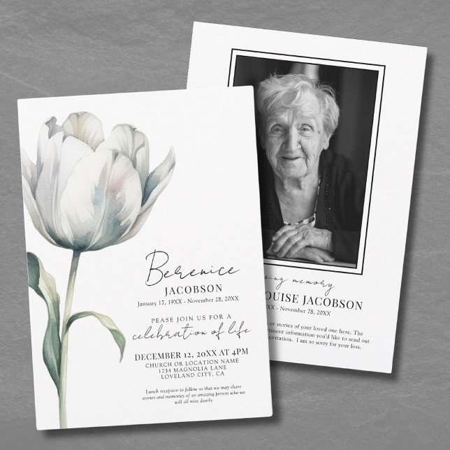 Memorial Script Celebration Of Life Funeral Invitation (Memorial Script Celebration Of Life Funeral Invitation)