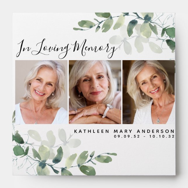 Memorial Seed Packet - Eucalyptus Photos Envelope (Front)