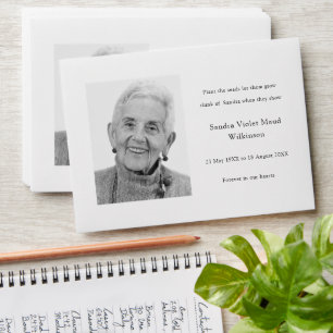 Memorial Seed Packet Modern simple Funeral Favour  Envelope