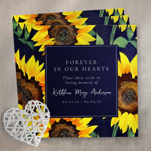 Memorial Seed Packet - Rustic Sunflower Envelope (Creator Uploaded)