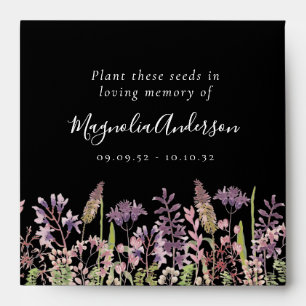 Memorial Seed Packet Wildflower Lavender Envelope