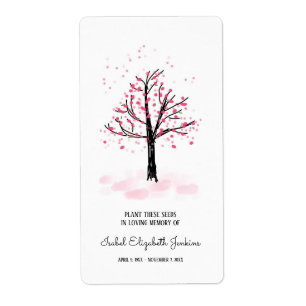 Memorial Seeds Pink Blossom Tree Funeral Address