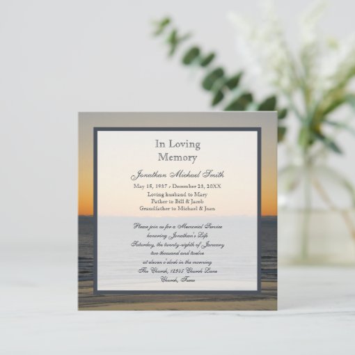 Memorial Service Announcement Invitation | Zazzle