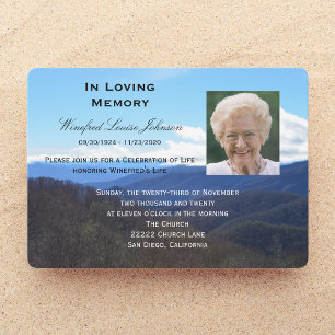 Memorial Service Announcement Invitation Photo
