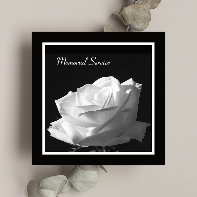 Memorial Service Beautiful Rose Invitation (Creator Uploaded)
