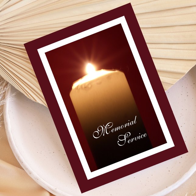 Memorial Service Candle Invitation Announcement (Creator Uploaded)