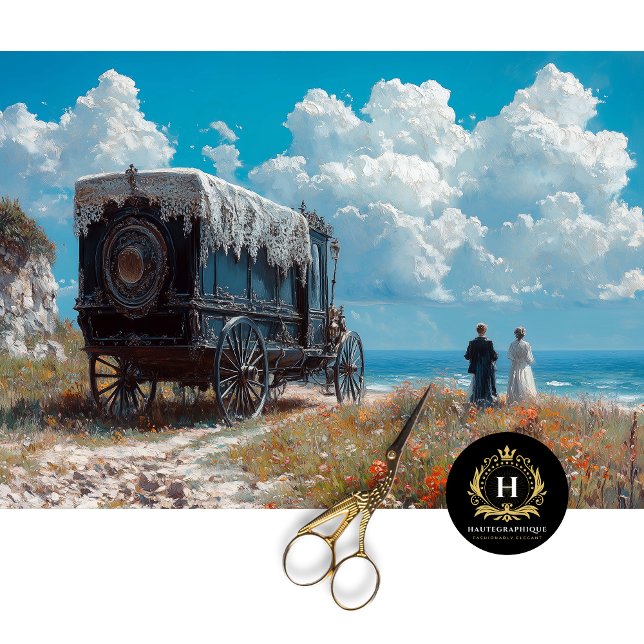 Memorial Service Funeral Carriage Decoupage Tissue Paper (Creator Uploaded)