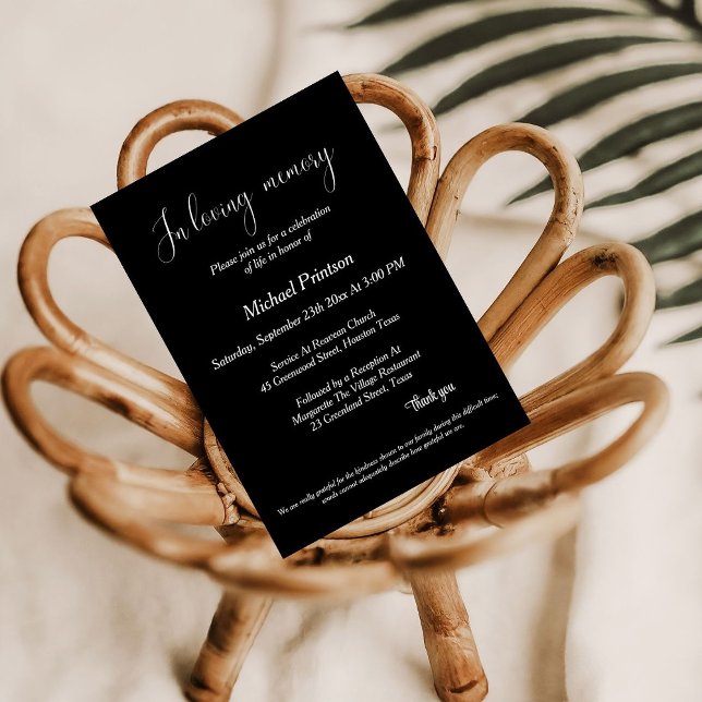 Memorial Service , Funeral, celebration of life Invitation (Creator Uploaded)