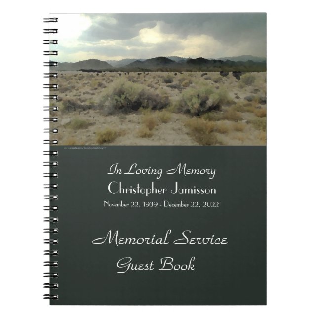 Memorial Service Guest Book, Mountain Storm Notebook (Front)