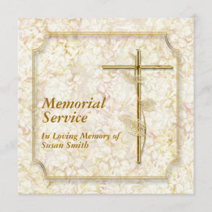 Memorial service invitation announcement memory