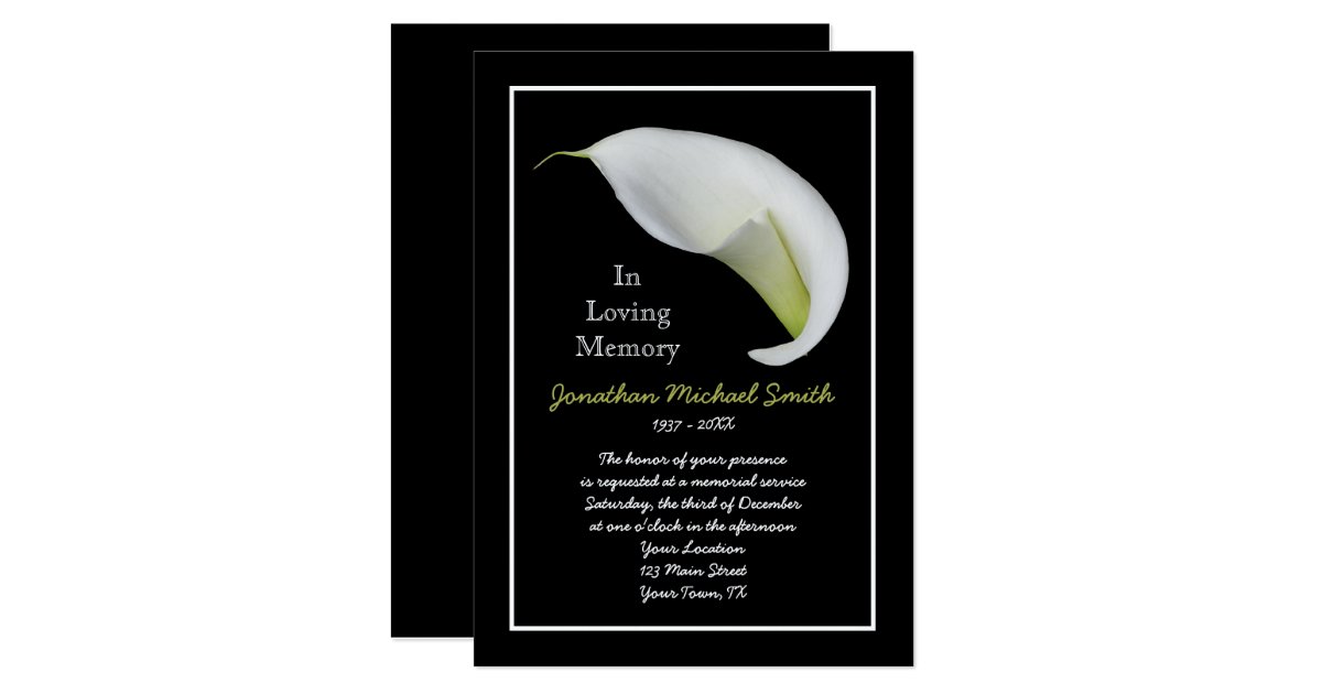memorial invitation template
