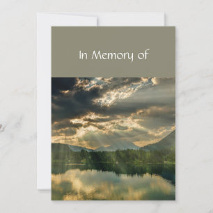 Memorial Service Invite Beautiful Lake Beach