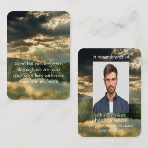 Memorial Service Invite Beautiful Lake Beach