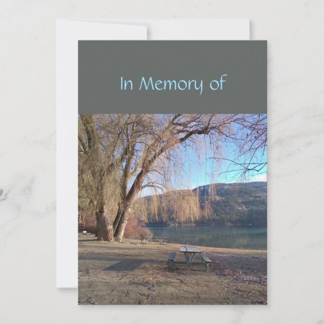 Memorial Service Invite Beautiful Lake Beach (Front)