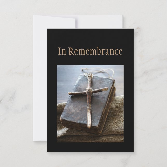 Memorial Service Invite Bible Christian (Front)