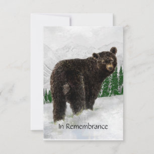Memorial Service Invite Black Bear Snow Mtn