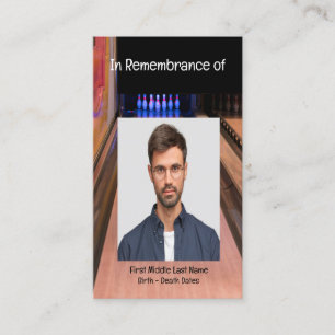 Memorial Service Invite Bowling Lane Bowler