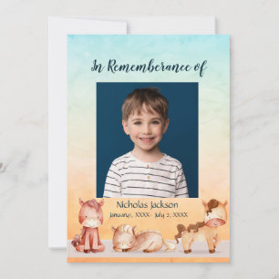 Memorial Service Invite Children Horses