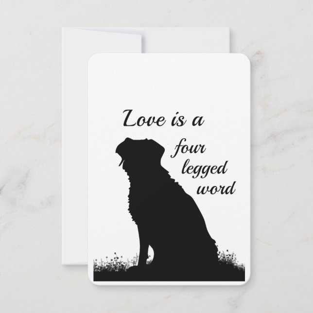Memorial Service Invite Dog Pet Animal Quote (Front)